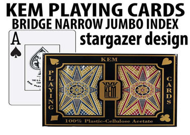 Gelişmiş KEM Stargazer Görünmez Mürekkep İşaretli Kart Güverte Hile Poker Oyunları İçin